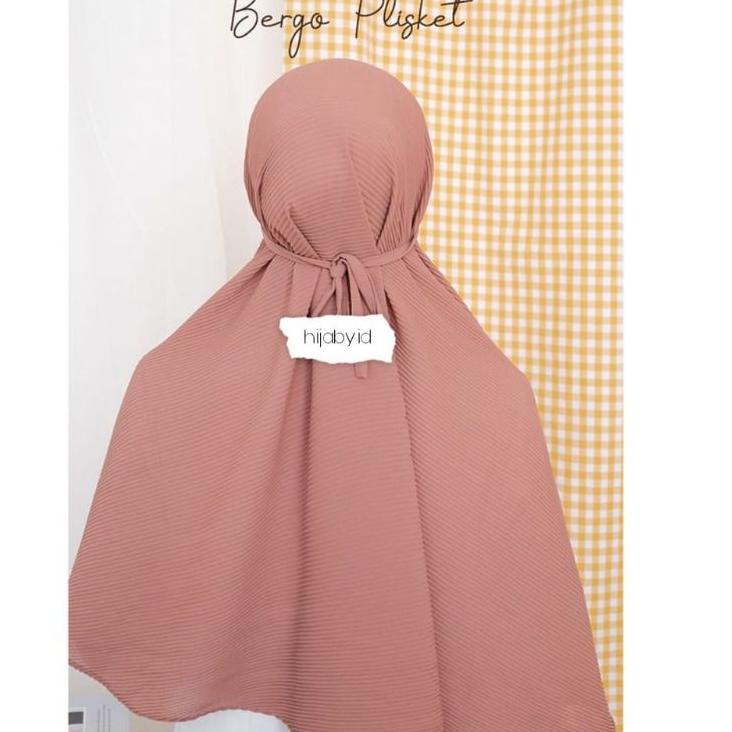 [KODE PRODUK 0GACR3770] (GARANSI) JILBAB PLISKET XL JUMBO OVAL MARYAM PLISKET HIJAB BERGO INSTAN JIL