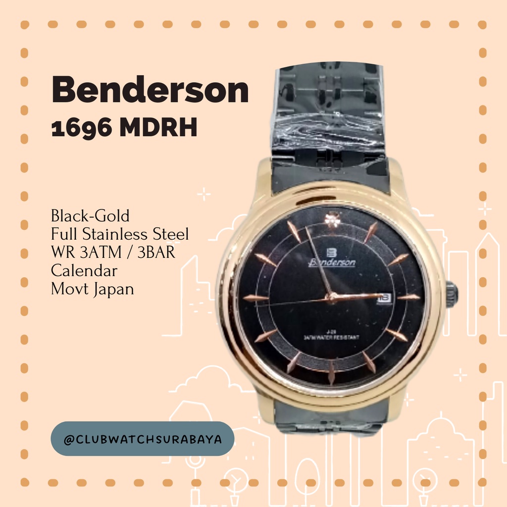 Jam Tangan Pria Benderson / Benderson Jam Tangan Pria Analog AL 1696 MDRH