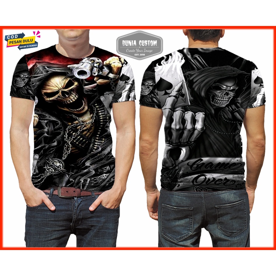 Jual Baju Kaos Tengkorak - Kaos Gambar TENGKORAK