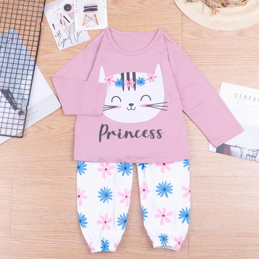 IL - Setelan Anak Pyama Lengan Panjang / Piyama Anak Bergambar / Piyama Panjang / Baju Tidur Anak