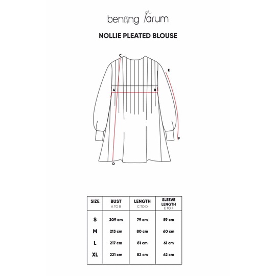 NOLLIE PLEATED BLOUSE - BENANG JARUM