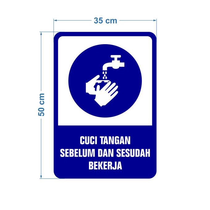 

Rambu Plang Cuci Tangan Sebelum Dan Sesudah Bekerja 50cm x 35cm