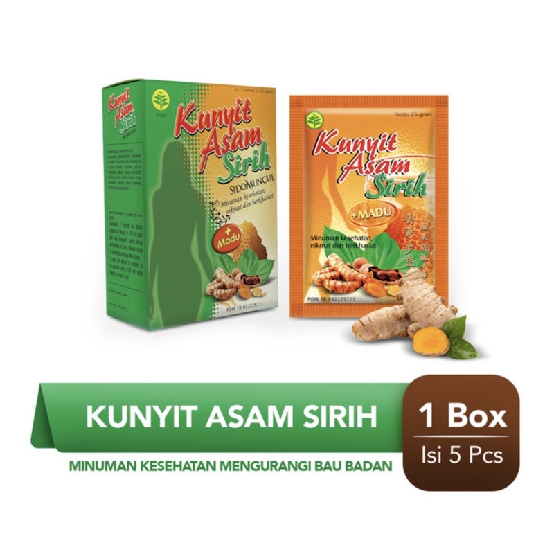 

Kunyit asam sirih sidomuncul 5 sachet ( mengurangi nyeri haid )