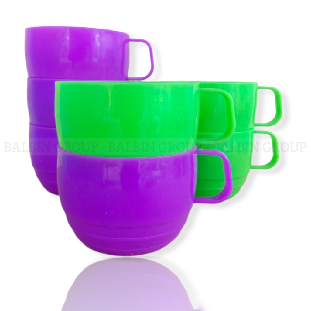 6 PCS CANGKIR BUNDAR SUPERWARE TEBAL ISI 300MILIPLASTIKK DOP UNIK DAN TAHAN PANAS