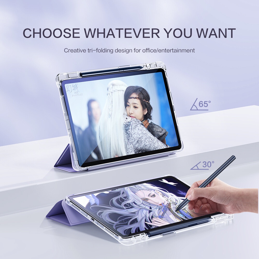 GOOJODOQ  iPad 10.2 Case 7/8/9th Generation iPad Pro Air 3/4/5 Mini DIY Cover With Pencil Holder Auto Wake/Sleep Soft TPU Tablet Case