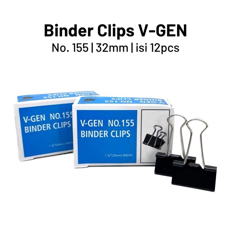 

BINDER CLIPS V GEN NO155 isi 12pcs (32mm)