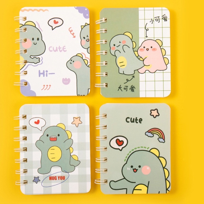 1 pcs Buku / Notebook Mini Ring A7 Motif-Cute Dino