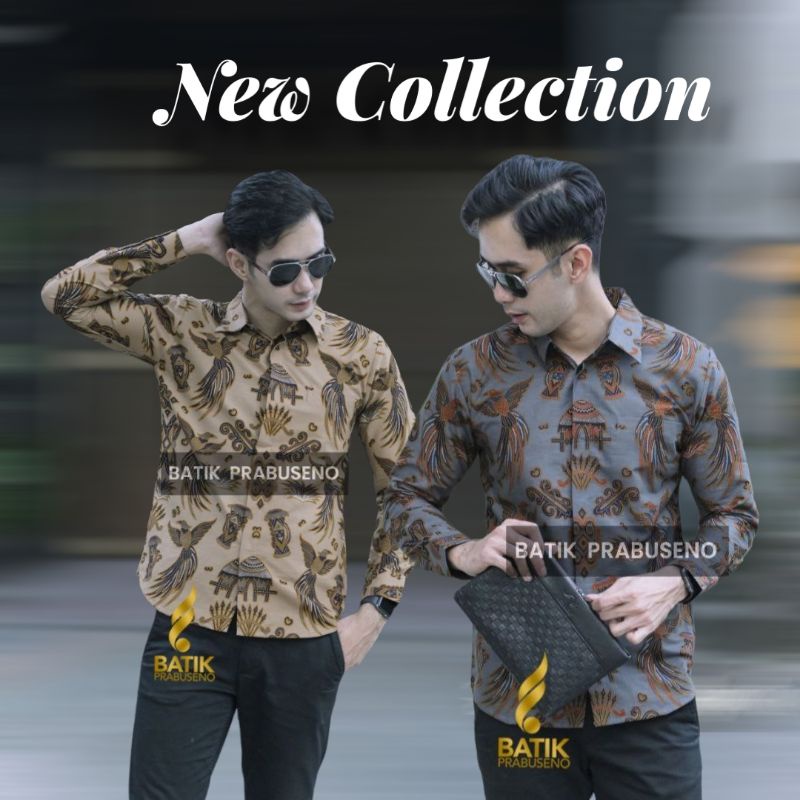 Omahbatik Kemeja Slimfit Batik Prabuseno Motif Mahatma Agastya Terbaru Full Furing Katun Printing Ha