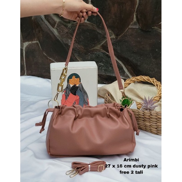 New Arimbi Tas Selempang Serut Wanita