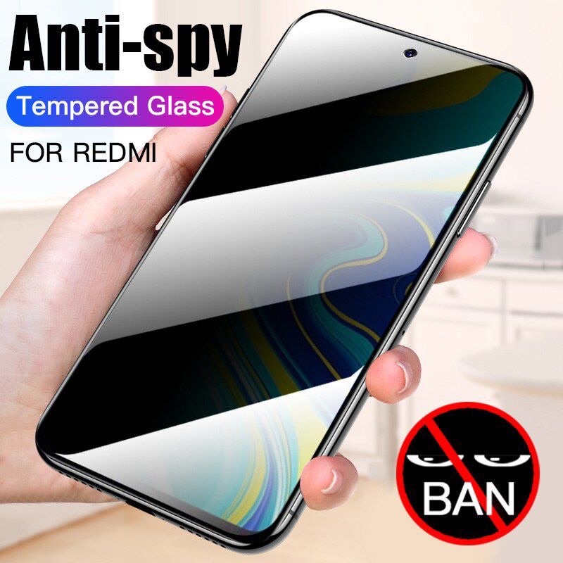 Spy Full Privacy Xiaomi Redmi 9 9i 9a 9c 9t 9 Prime 10 10a 10c 10 Prime 10x 10x Pro 11 Anti Gores Kaca / Tempered Glass Anti Intip / Full Layar / Screenguard / Pelindung Layar