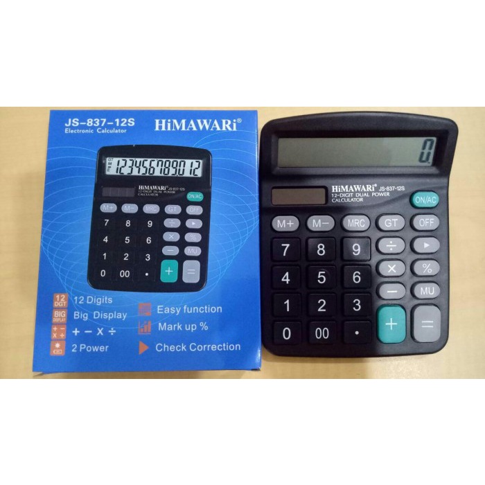 

KALKULATOR 12 DIGIT TIPE JS-83712S / CALCULATOR BESAR