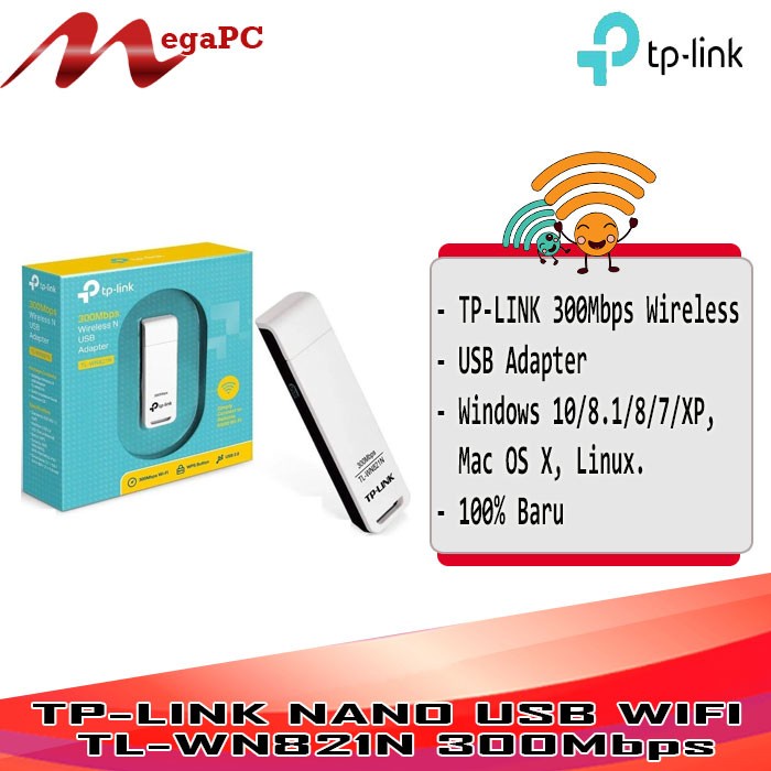 TP-LINK TLWN821N 300Mbps Wireless N USB Adaptor