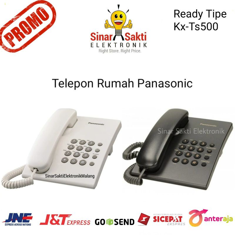 Panasonic Telepon Rumah Kantor Telpon Telfon TS 505 / KX-TS505 Kabel