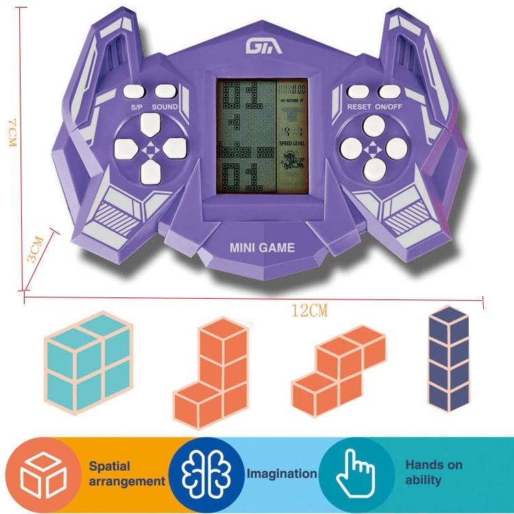 Mainan Anak Game Boy Tetris Puzzle Game Gimbot 23 Game Modes