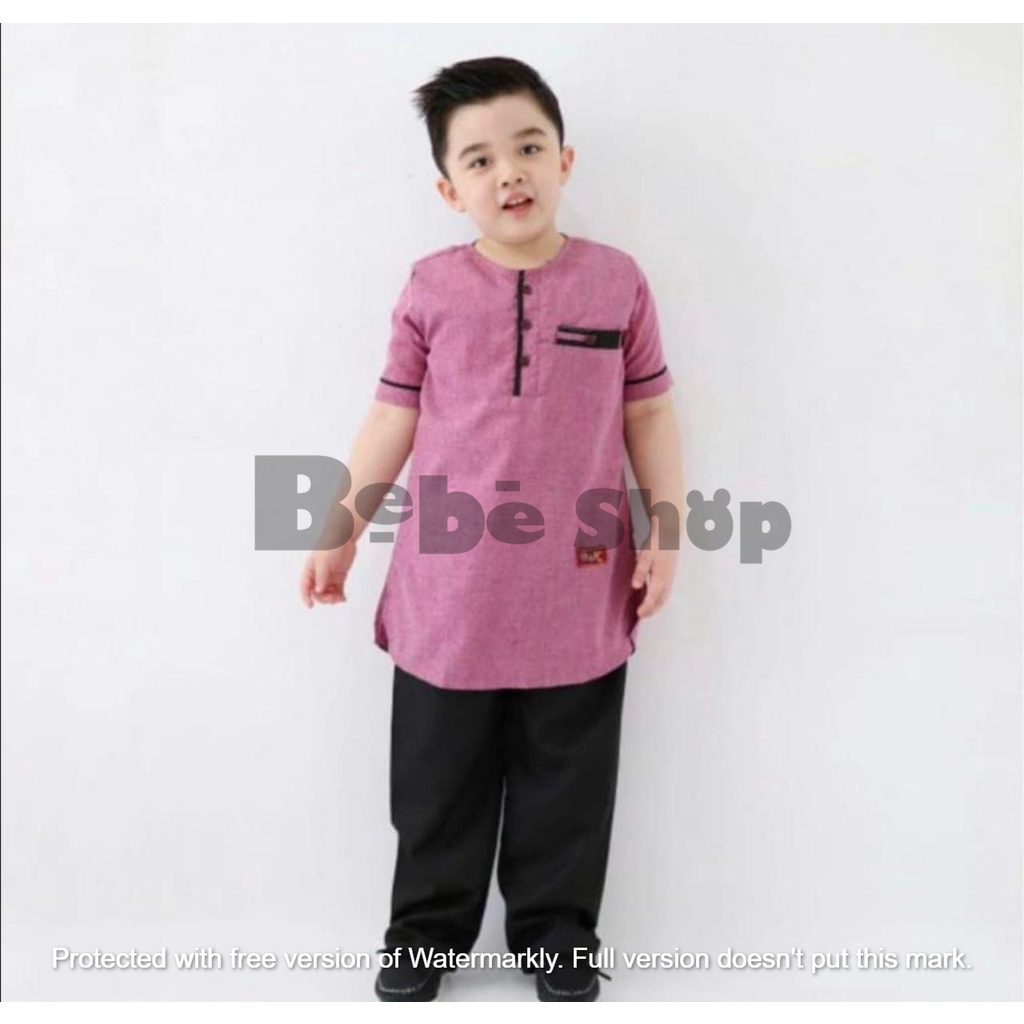 Baju koko anak laki-laki usia 1 sampai 12 tahun baha katun//koko anak//baju muslim anak lakilaki//setelan koko//koko madinah//koko pakistan// baju anak lakilaki