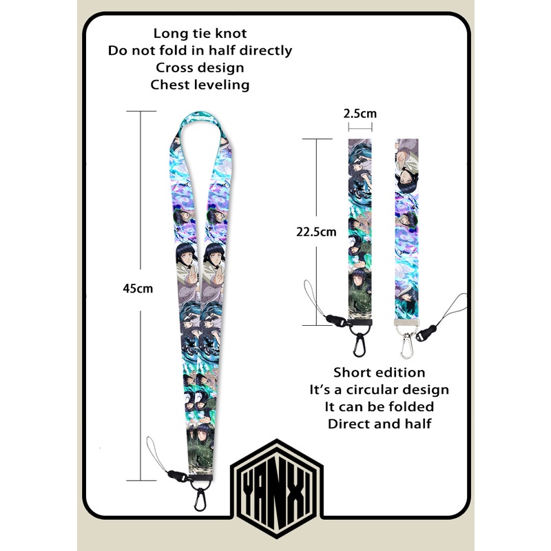 Kalung Tali Dengan Liontin Hinata Ninja Dapat Dilepas