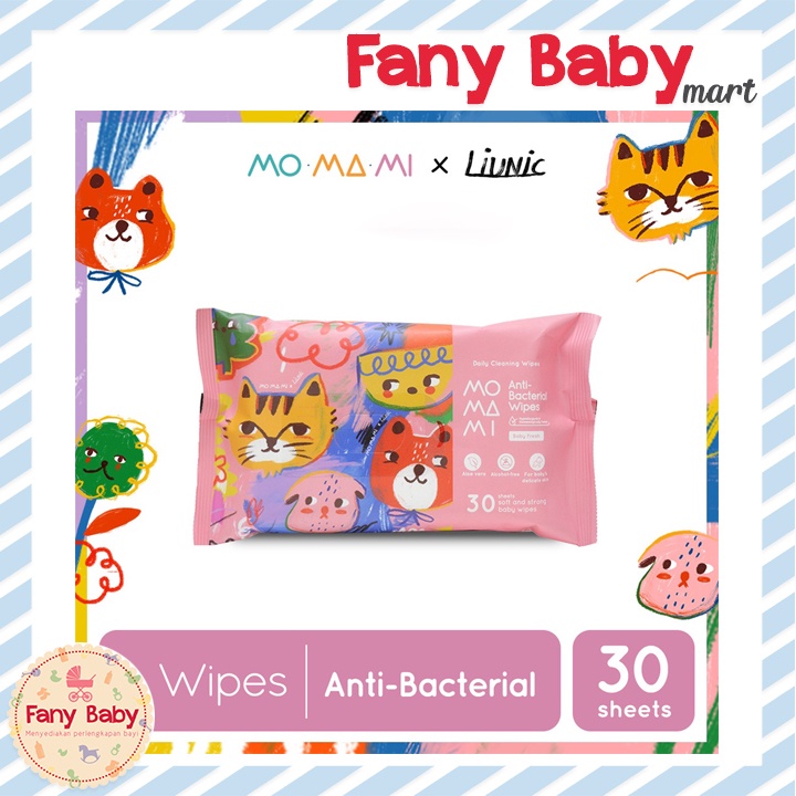 MOMAMI X LIUNIC ANTI BACTERIAL WIPES 30'S