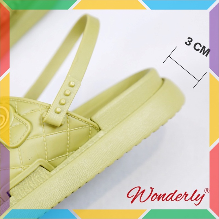 2000-1 Sandal Selop Karet Wanita Ban 2 Wonderly Sendal Slop Cewek Strap 2in1 Import Tawana
