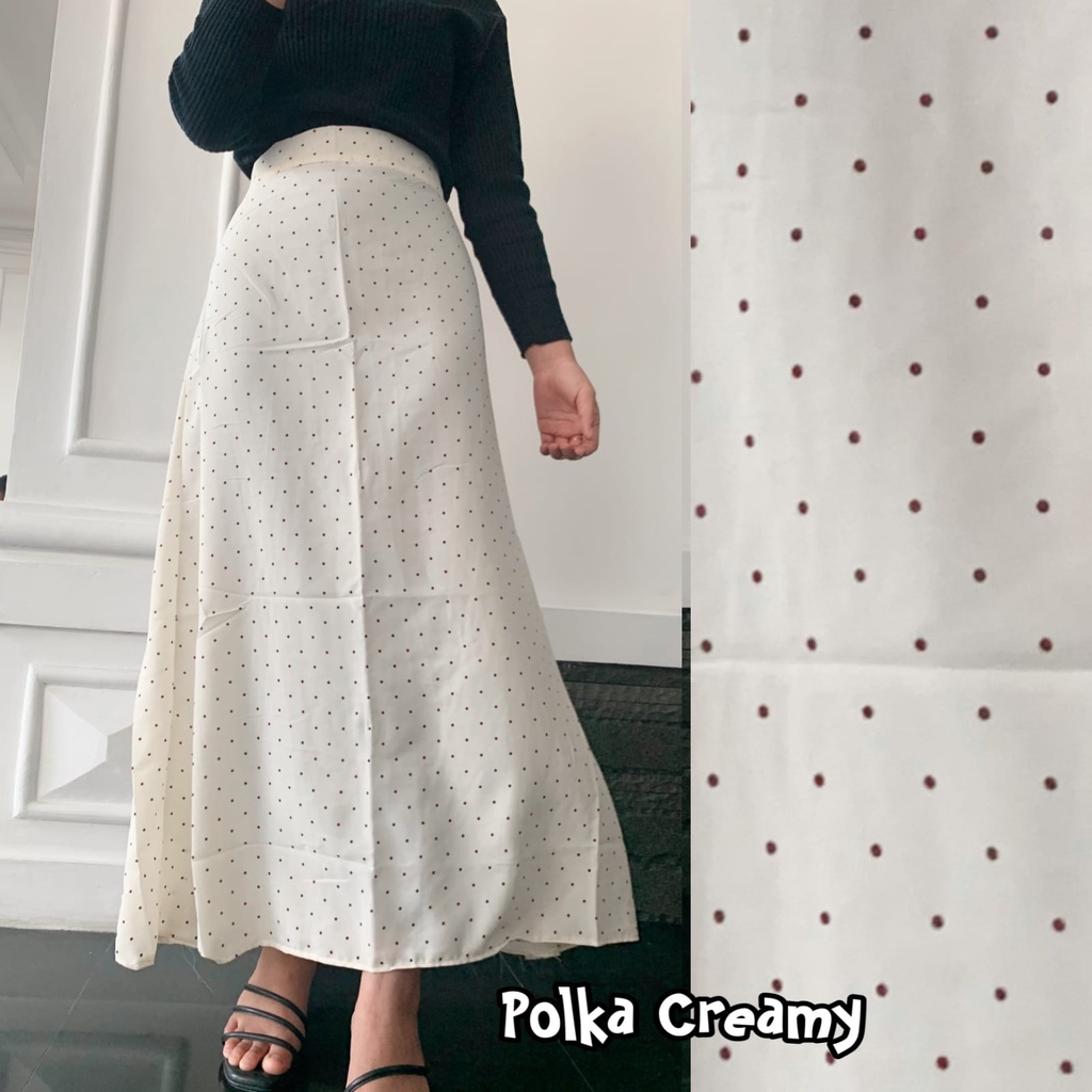 ROK POLKA / ROK SPAN MOTIF POLKA SKIRT  / ROK MOTIF