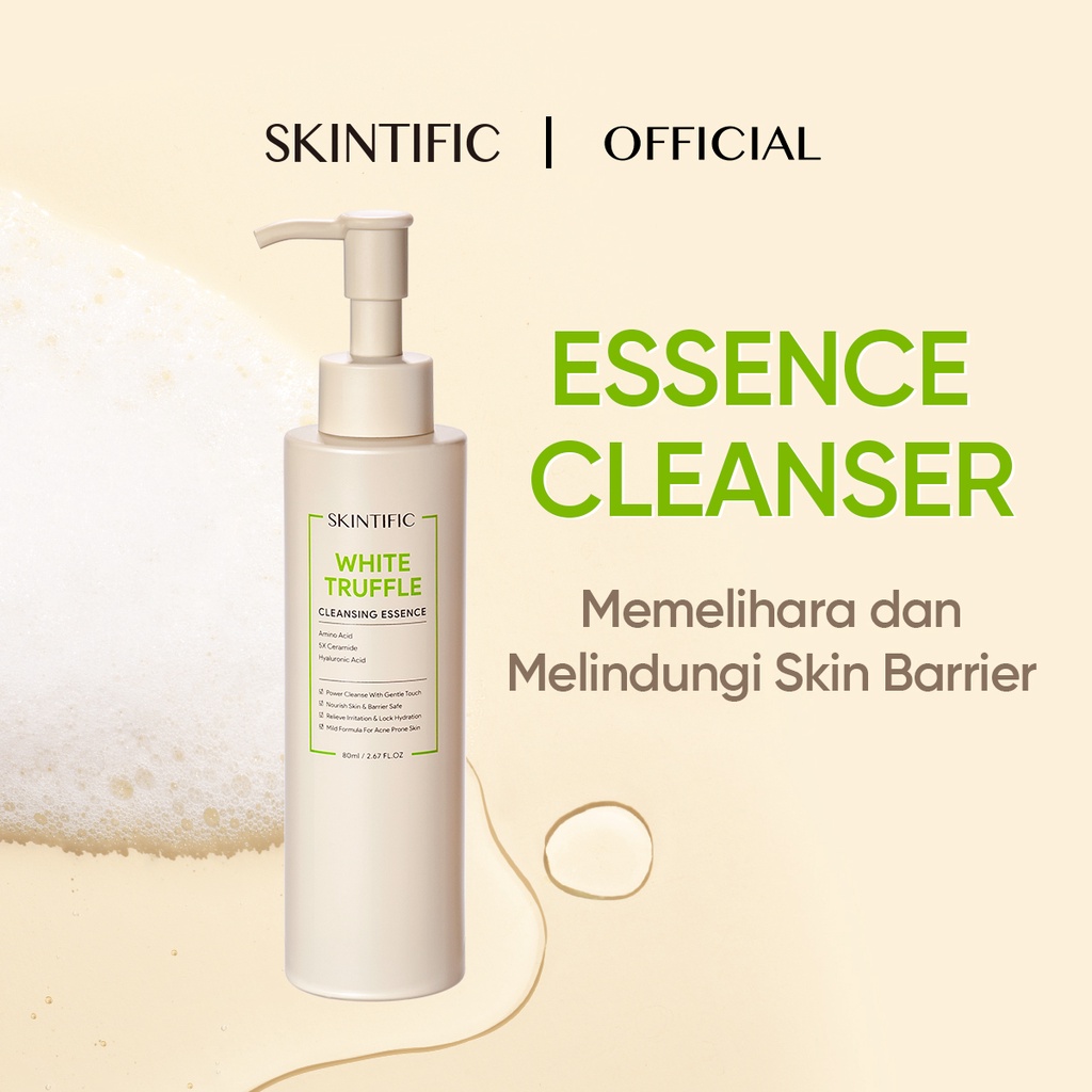 SKINTIFIC White Truffle Cleansing Essence Cleanser Facial Wash Serum Nourish and Protect Skin Barrier 80ml