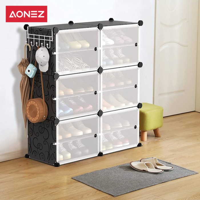 AONEZ LEMARI SEPATU 6 LAPIS, LEMARI SEPATU, LEMARI SEPATU PLASTIK