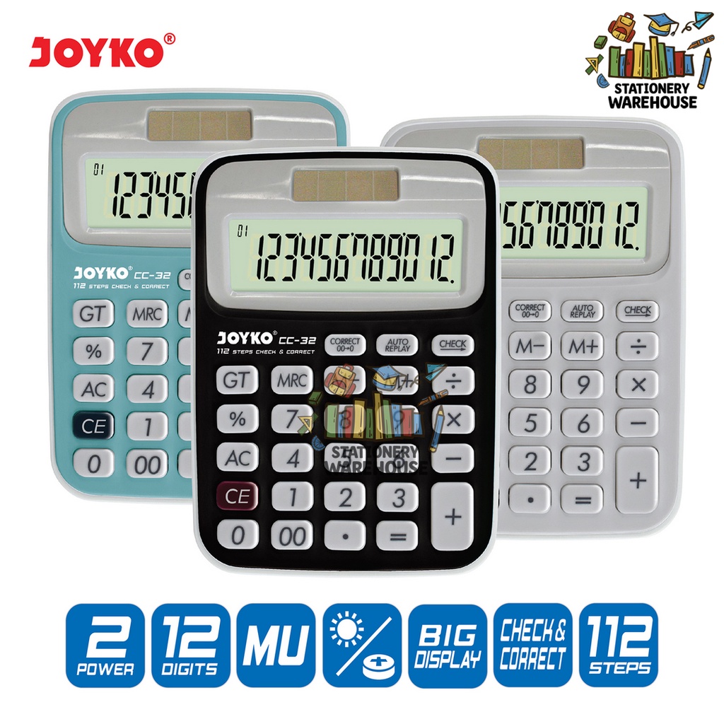 

Kalkulator Joyko CC-32 / 12 Digits / Check Correct / Calculator