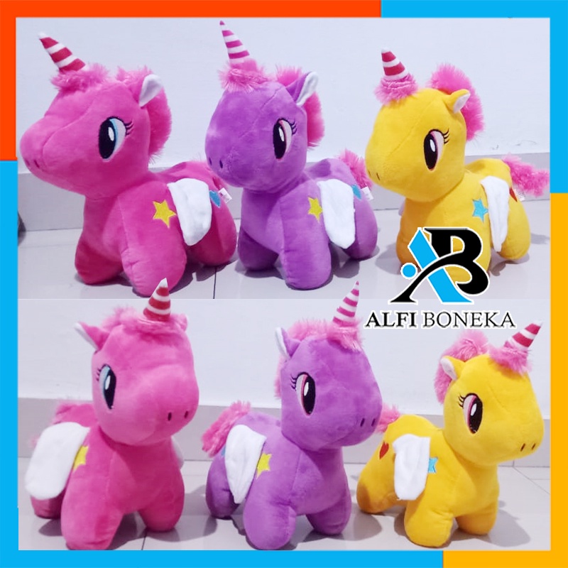 Boneka Unicorn Warna Warni Mini Bertanduk Import /Boneka Kuda Pony Terbaru Boneka Little Pony Kuda Poni Unicorn