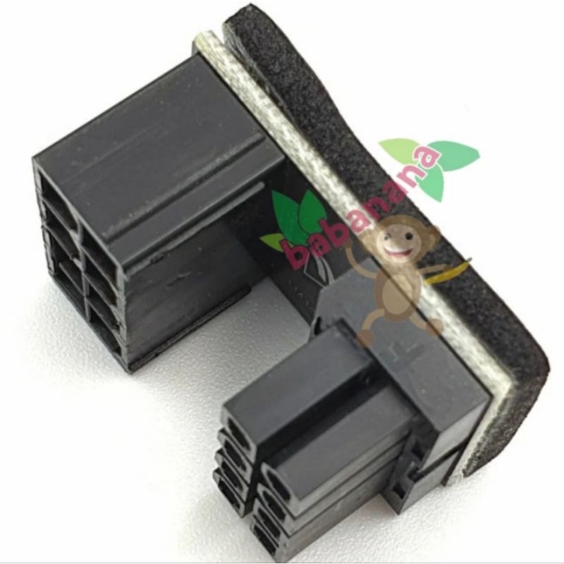 PCIE 8 pin vga 180 degree adapter elbow siku socket vga 8pin reverse