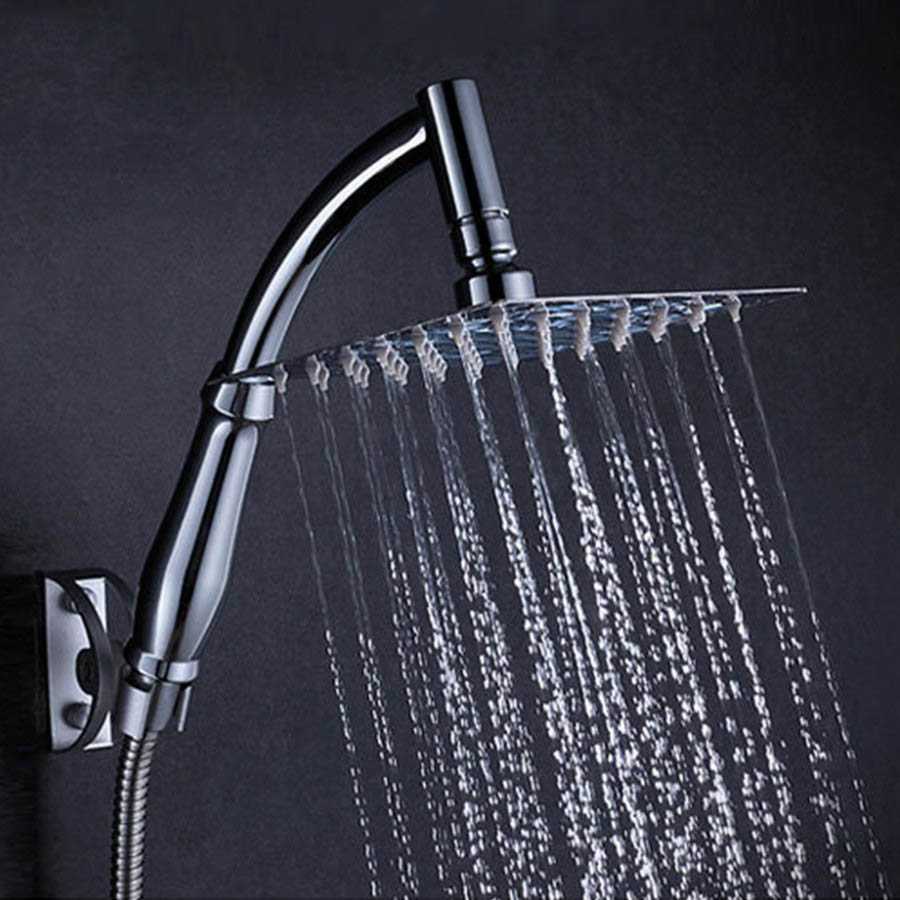 [BISA COD] JLNONLNJKT Kepala Shower Mandi Rainfall Stainless Steel Square Shower - 201