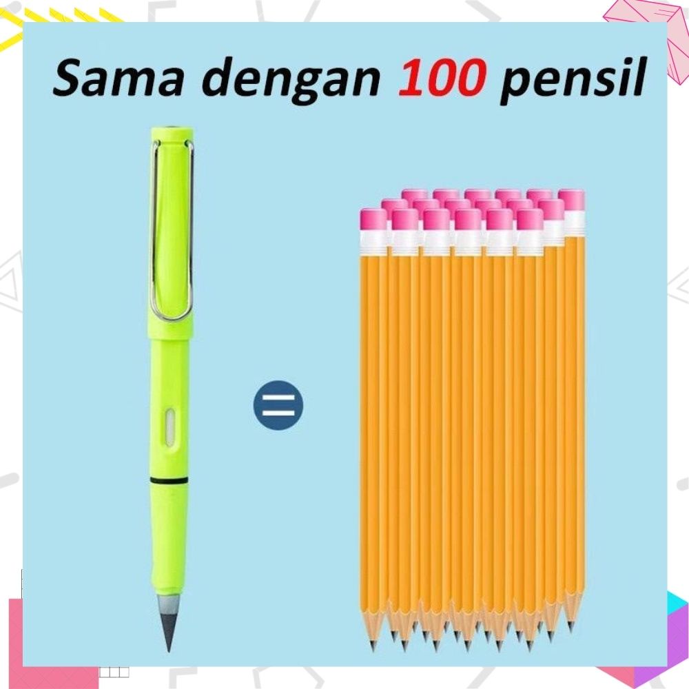 LEXJAKARTA  Pensil Cetek Mekanik Plus Penghapus Pensil Pencil Tanpa Batas HB Tidak Perlu Diasah Lagi Sketsa Lukis Art Pensil Painting Brush Everlasting