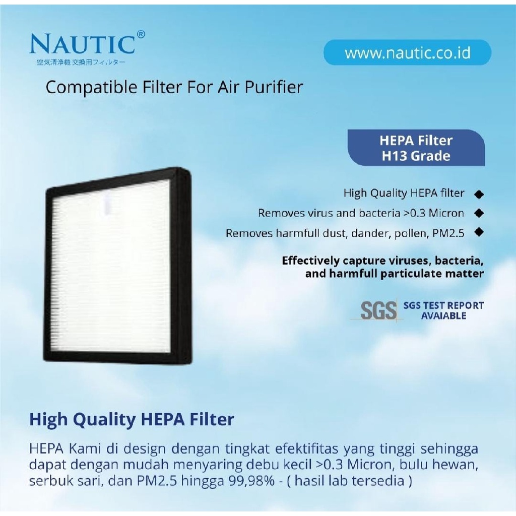 NAUTIC - bMOLA FHC01 HEPA FILTER 1701/1702/BM50/BM100.