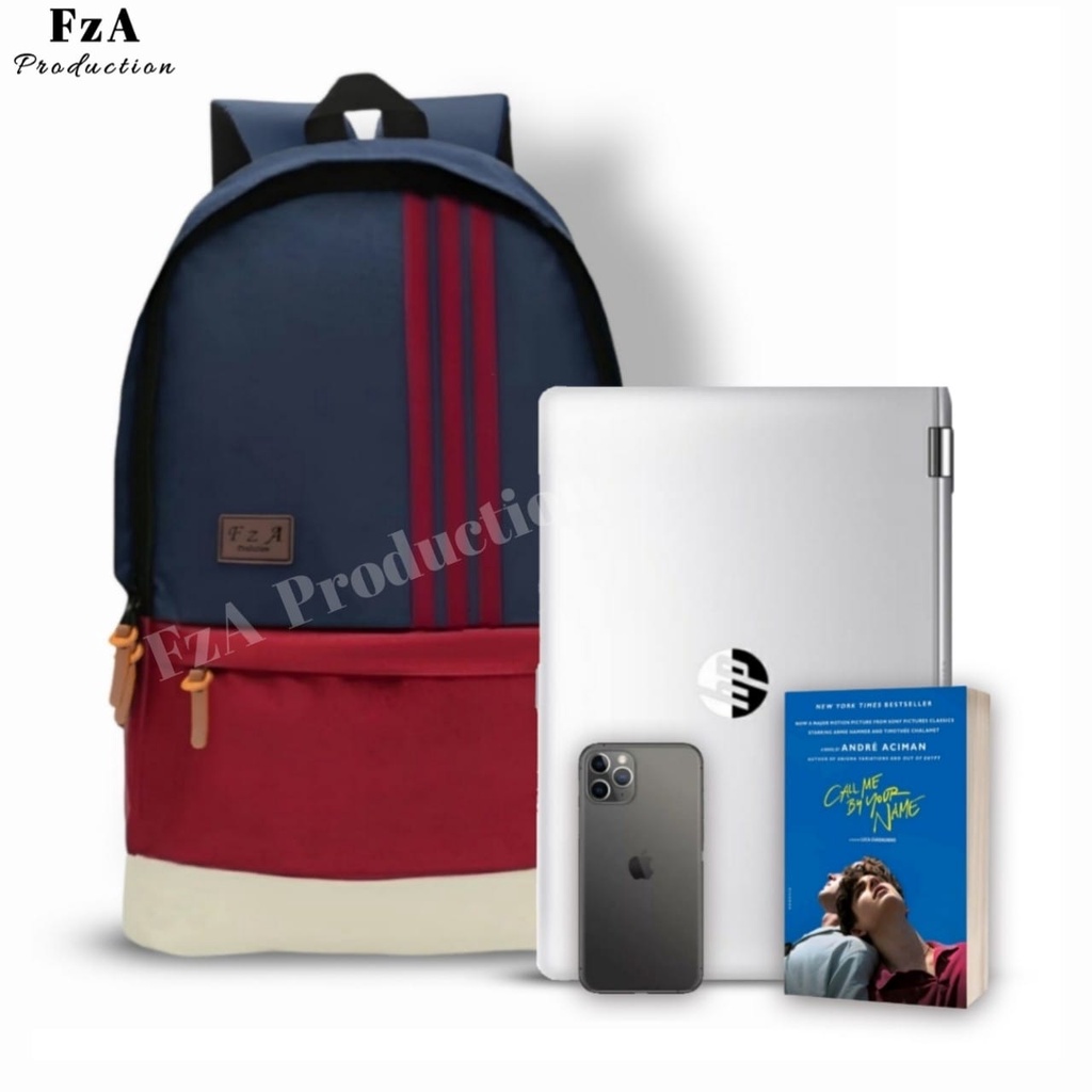 Tas Ransel Punggung Distro Casual Pria Wanita / Tas Ransel Laptop Original - FzA Gratis JAM SPORT