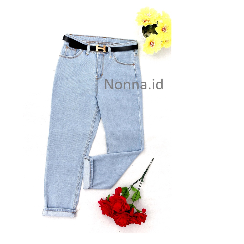 ootd CELANA BOYFRIEND JEANS HIGHWAIST WANITA TERBARU BASIC