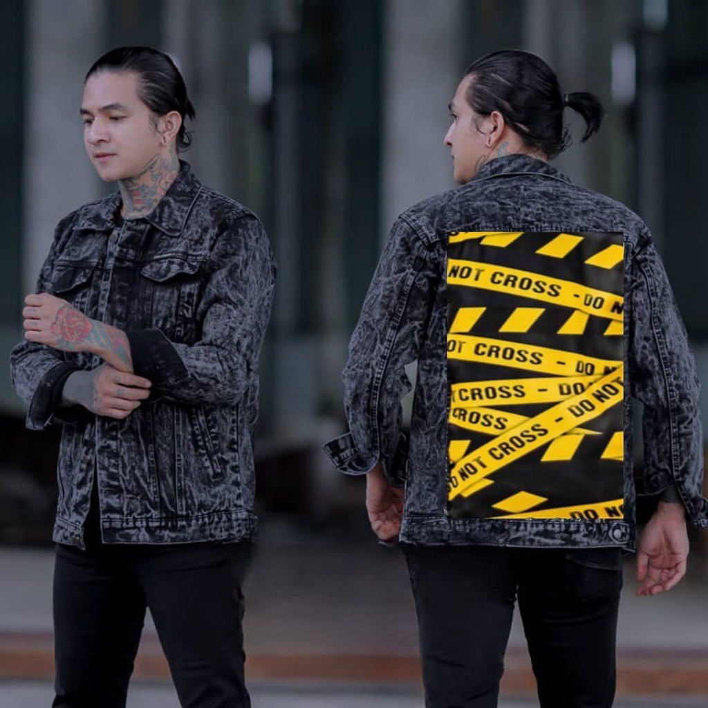 Hipokrit Store Jaket Jeans Sandwash Denim Printing Mat Sublim lotto Original Distro Populer Good Qua