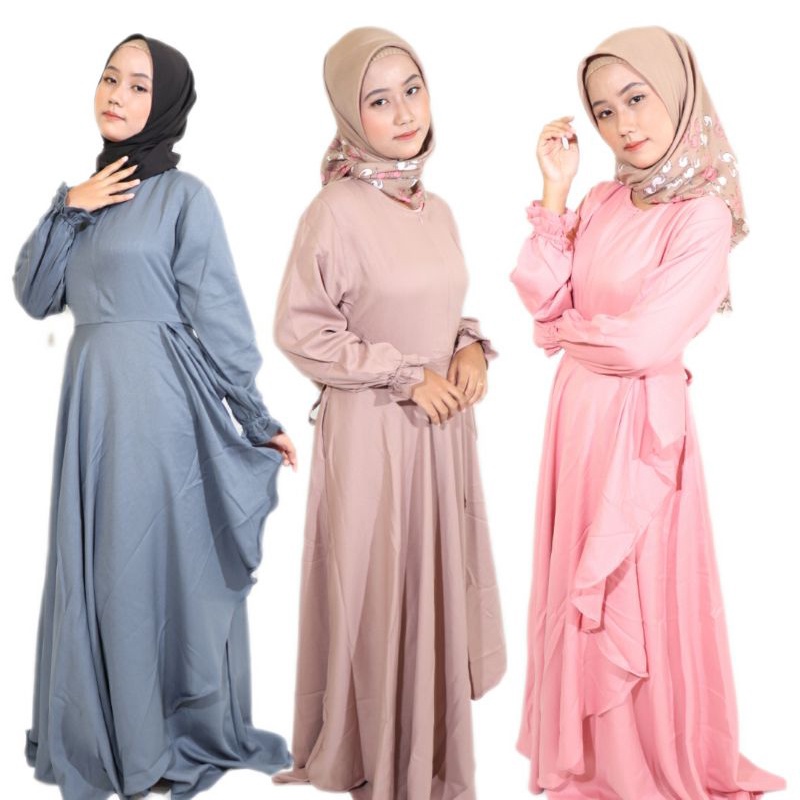 BAJU MUSLIM Dailis,GAMIS, Pakain Muslim Model Kekinian modern Lembut Nyaman Saat Di Pakai Semua Kala
