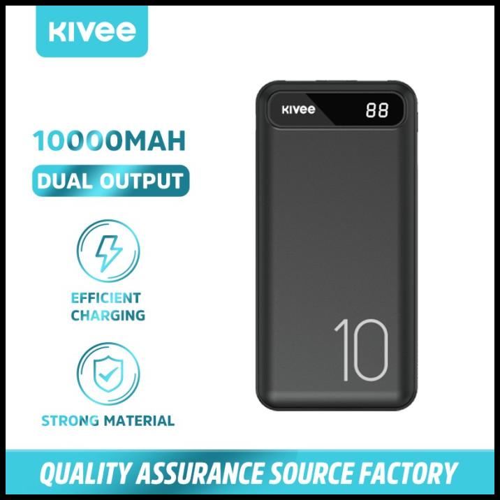 10000Mah Power Bank Kivee Cepat Dengan Led Display Indikator