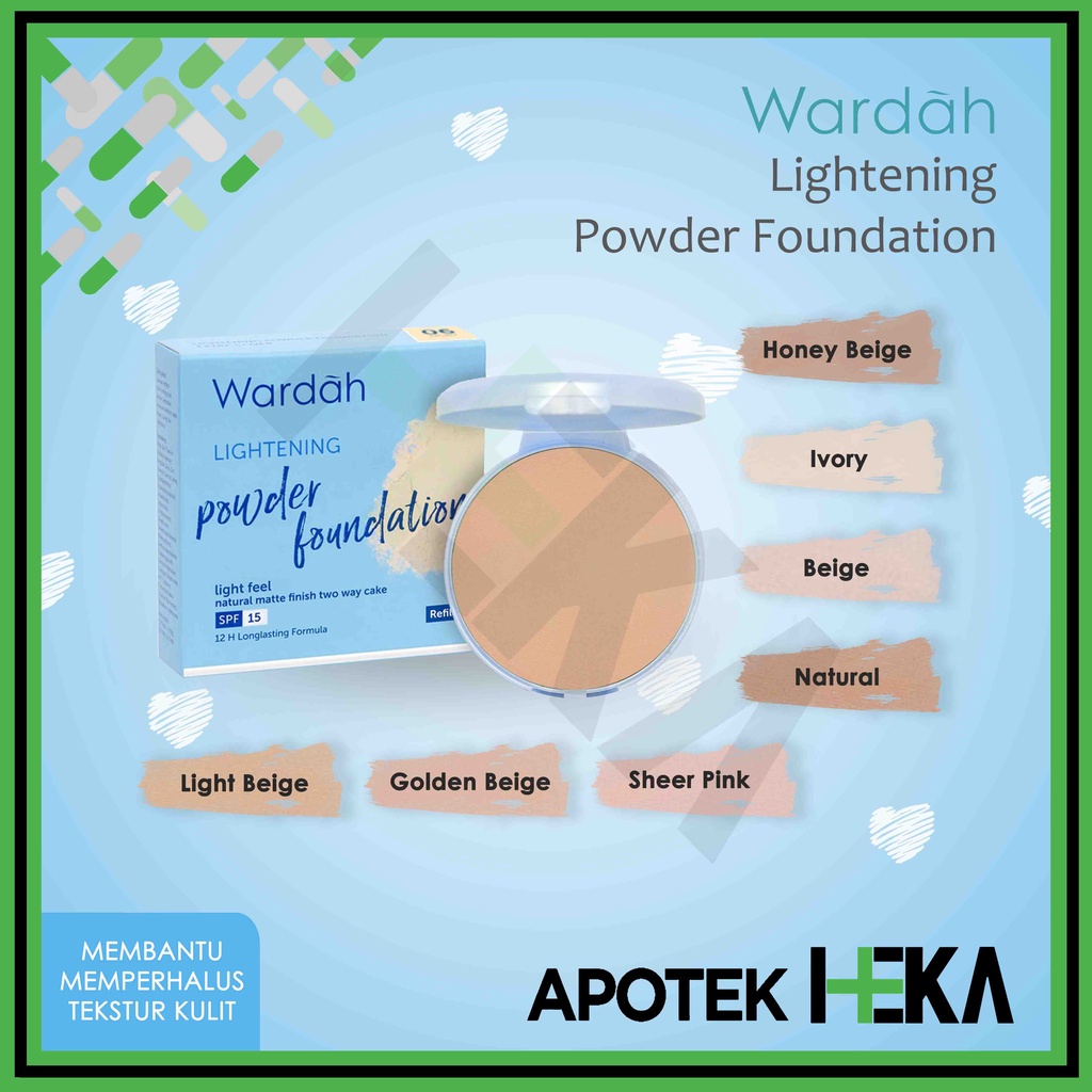Wardah Lightening Powder Foundation Light Feel Refill Two Way Cake 12 gr (SEMARANG)