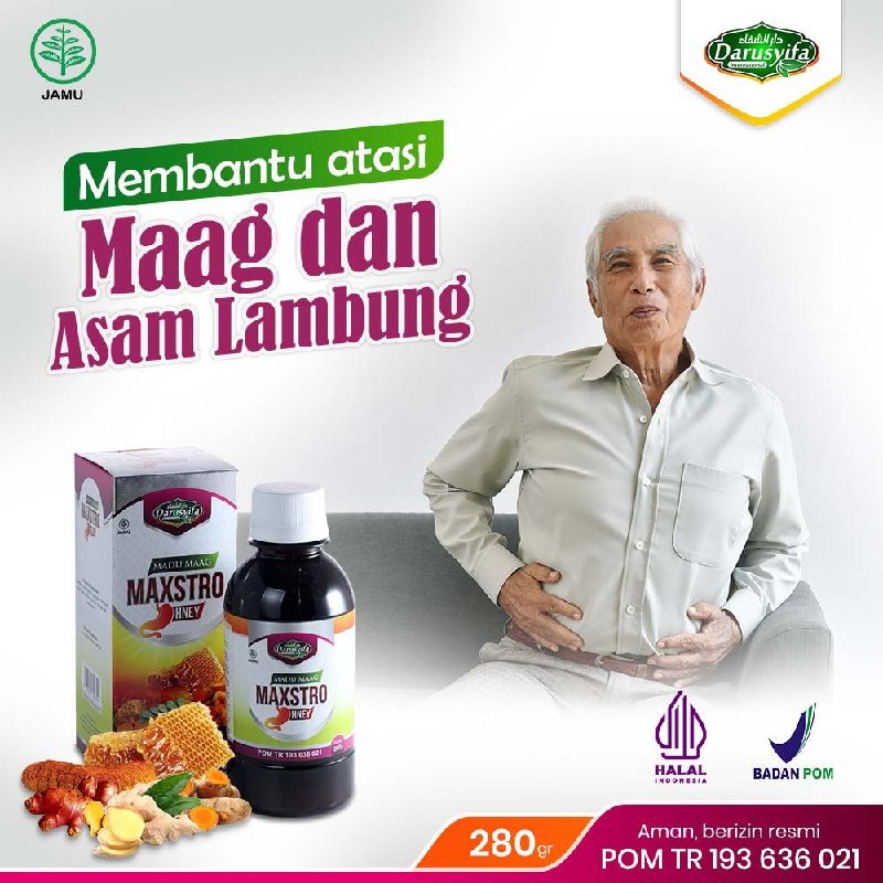 

MADU MAAG MAXSTRO - PAKAR MAAG, GERD & ASAM LAMBUNG SEDANG