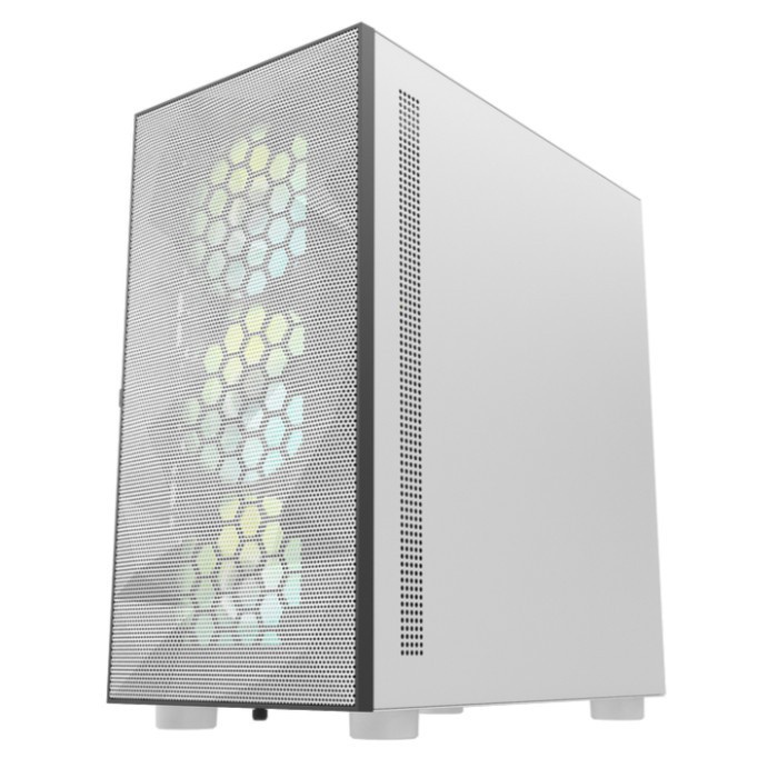 trossy   darkflash dlm21 mesh white luxury m atx pc case casing gaming chassis