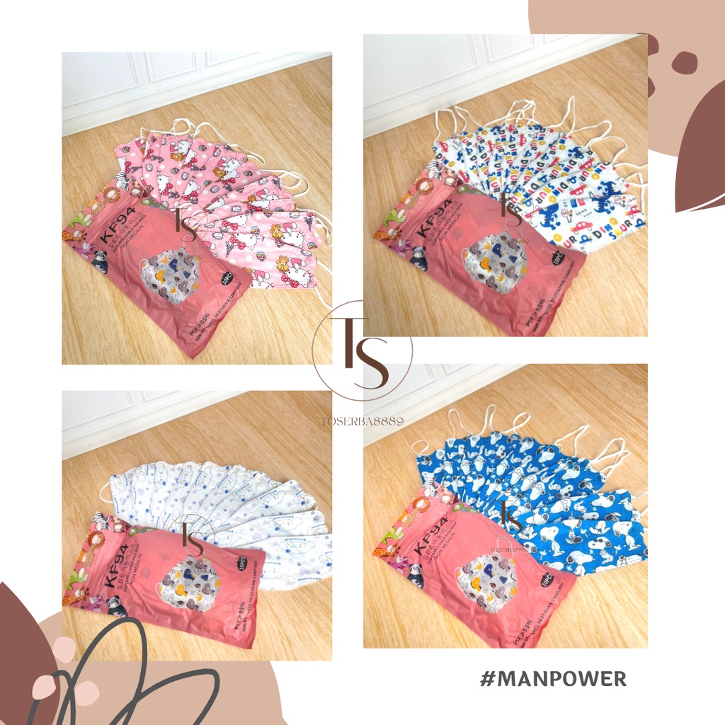 MASKER KF94 ANAK MOTIF KEKINIAN JAMAN NOW KARAKTER KARTUN  LUCU/ MASKER ANAK/ KF94 KIDS ISI 10PCS PREMIUM