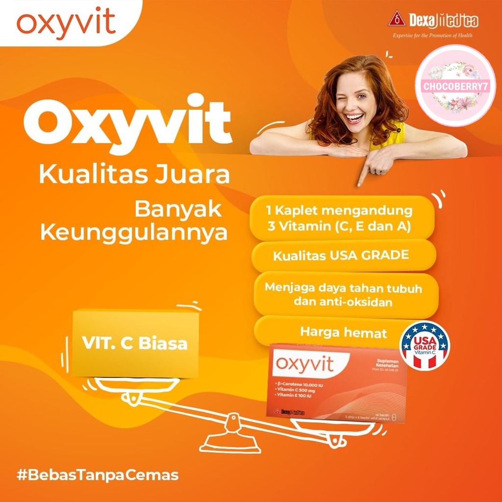 Oxyvit Vitamin C / vitamin E / Betacaroten suplemen daya tahan tubuh