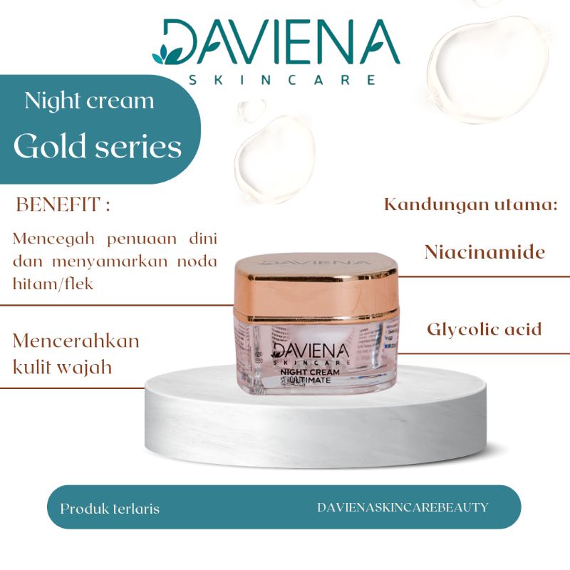 NIGHT CREAM GOLD | Daviena skincare | Daviena | Davienaskincare | Davinaskincare | Devinaskincare