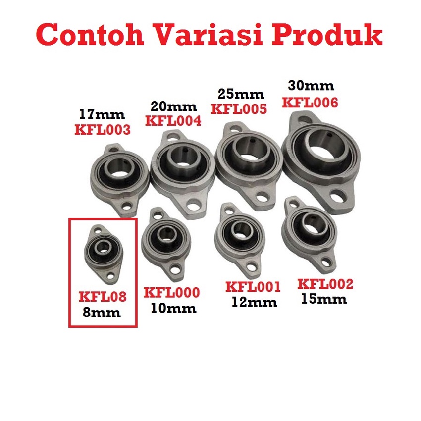 [HAEBOT] Bearing Pillow Block KFL08 KFL 08 8mm Lead Screw Shaft Holder CNC Bracket Dudukan 3D Printer Ball Threaded Rod As Besi Mekanik Vertikal