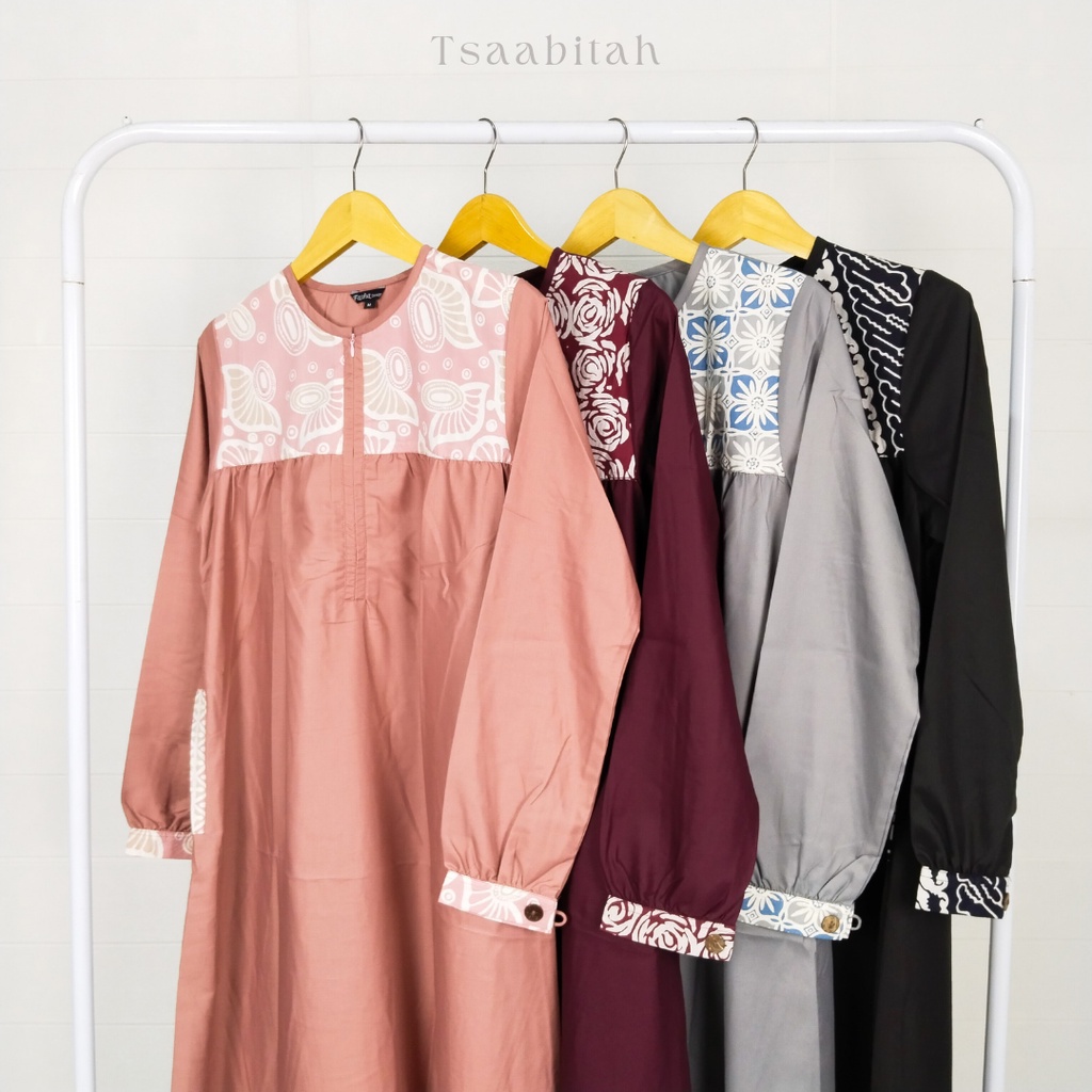 Gamis Toyobo Batik Terbaru - Aliyah Series - Busui gamis Syari Katun Muslimah Gamis Toyobo Fodu Prem