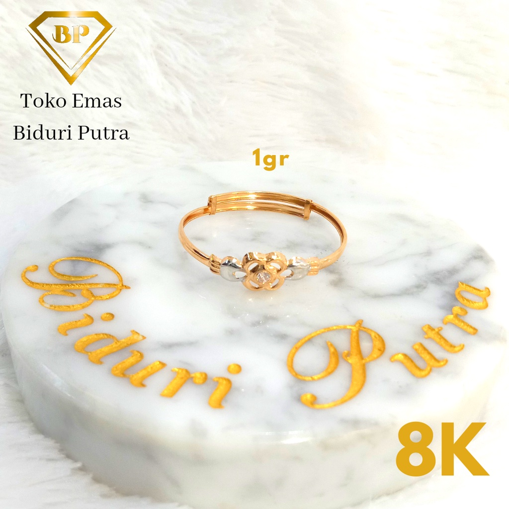 Gelang Bayi Anak Perhiasan Emas Asli Kadar 8K/375 Toko emas biduri putra