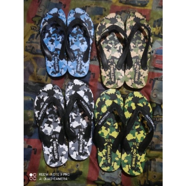 Khusus Grosir Isi 6 pasang sandal swallow army Dewasa