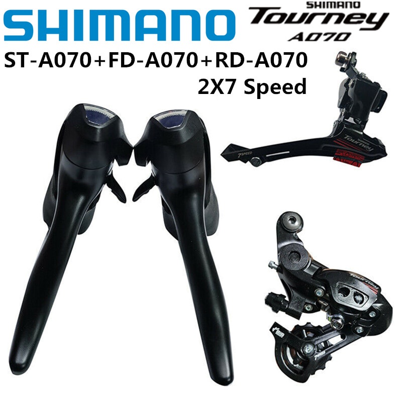 PREORDER SHIMANO TOURNEY A070 2x7 Speed Groupset Front Rear Derailleur Shifter Bike Cycle Derailleur