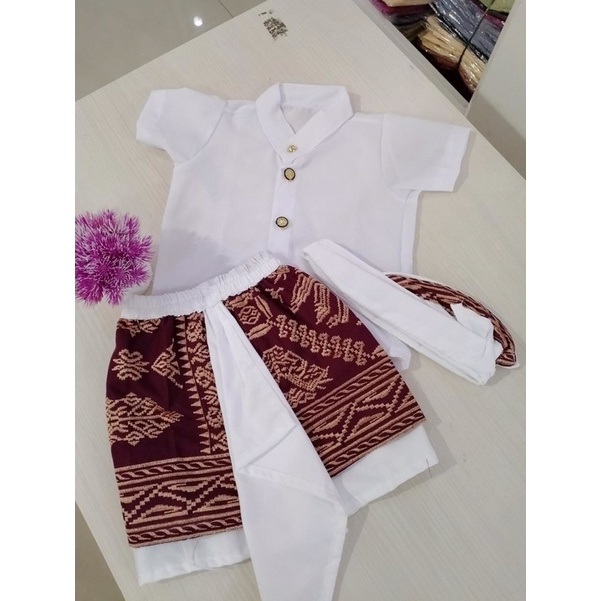 set baju kamen anak laki 3 bulan - 1 tahun/12 bulan