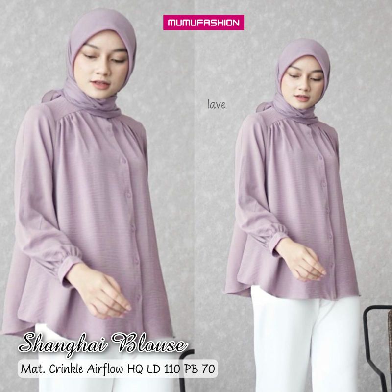 MUMU - Alina Blouse Atasan Wanita Crinkle Ld 120 Kekinian Terlaris Viral By Mumufashion Grosir Pakaian Solo