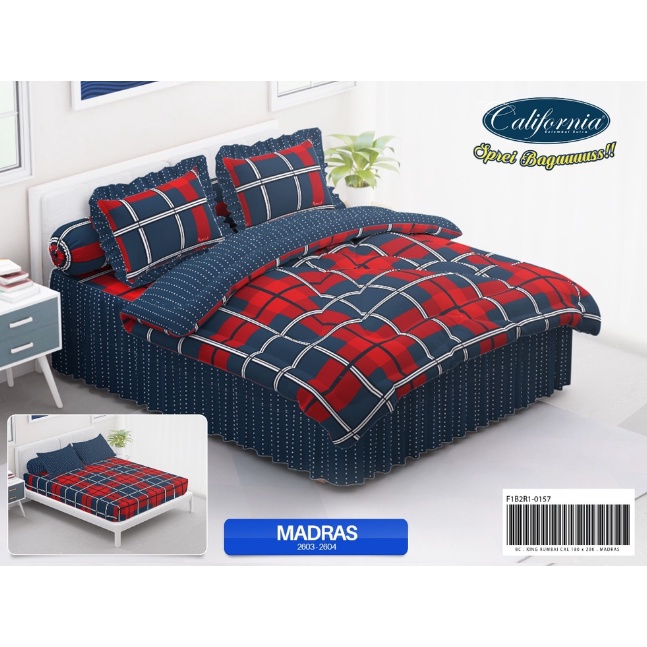 ❤ IJN ❤ CALIFORNIA - Sprei RUMBAI King (180x200) Terlaris pilihan P3